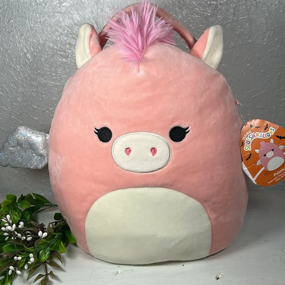 NEW Squishmallows Pail Bucket Paloma Pig Stuffed Squishmallows Childs Animal Pai